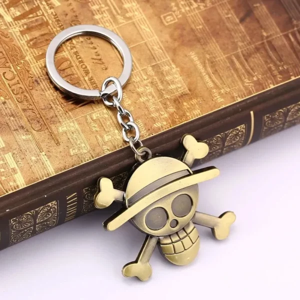 One Piece Straw Hat Pirates Skull Keychain